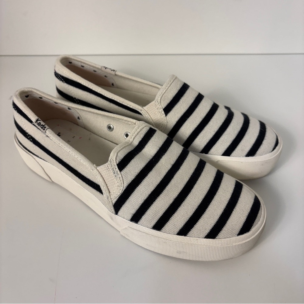 KEDS x HATCH Double Decker Bateau Stripe Slip On Sneakers - Picture 4 of 6